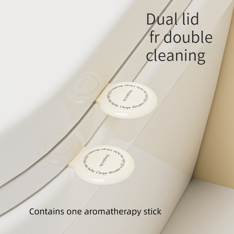 Cream Aromatherapy Toilet Seat Cover Lifter Contactless Handle