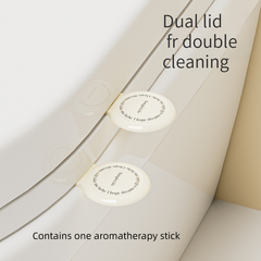 Cream Aromatherapy Toilet Seat Cover Lifter Contactless Handle