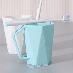 1pc Mouthwash Cup With Handle Plastic Toothbrush Cup