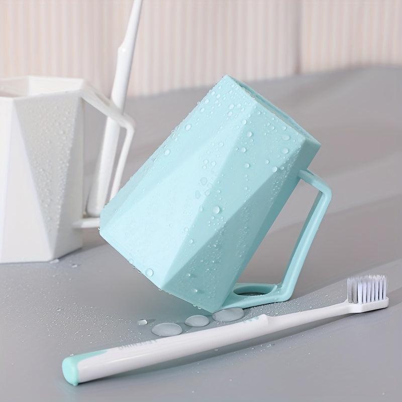 1pc Mouthwash Cup With Handle Plastic Toothbrush Cup