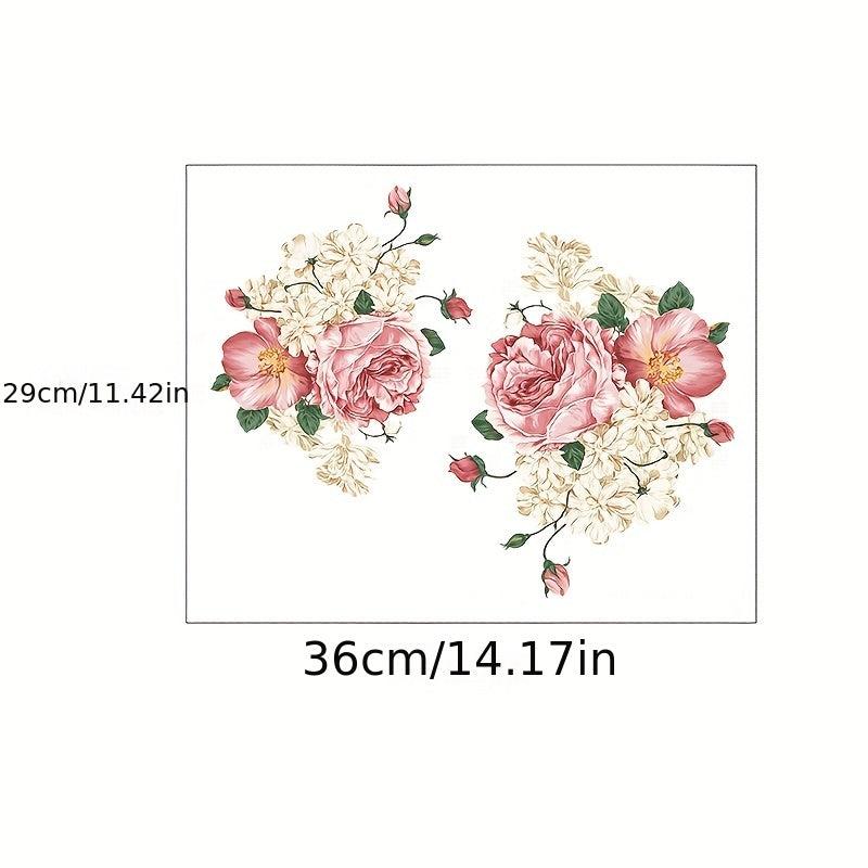 Flower Butterfly Toilet Lid Decal Self Adhesive Sticker - Bathroom Deco