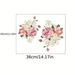 Flower Butterfly Toilet Lid Decal Self Adhesive Sticker - Bathroom Deco