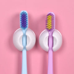2pcs Suction Cup Toothbrush Holder Wall Mounted Toothbrush Storage Rack