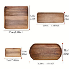 Wooden Bathroom Vanity Tray Makeup Organizer