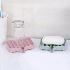 Rectangle Draining Soap Box Holder for Bathroom