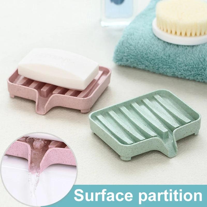 Rectangle Draining Soap Box Holder for Bathroom