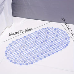 1pc Bathroom Anti Slip Mat Toilet Bath Floor Mat With Suction Cup