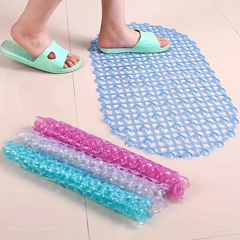 1pc Bathroom Anti Slip Mat Toilet Bath Floor Mat With Suction Cup