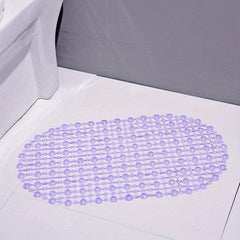 1pc Bathroom Anti Slip Mat Toilet Bath Floor Mat With Suction Cup