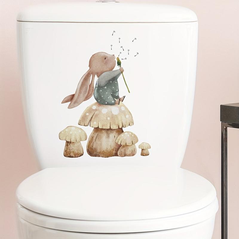 Little Rabbit Wall Sticker Self Adhesive Toilet Decal
