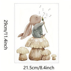 Little Rabbit Wall Sticker Self Adhesive Toilet Decal