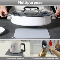 4pcs Sink Stopper Bathtub Drain Cover Hair Catcher Anti Odor Mat Large Silicone