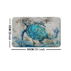 Sea Turtle Pattern Floor Mat Soft Non slip Bath Rug Bath Mat Absorbent Carpet