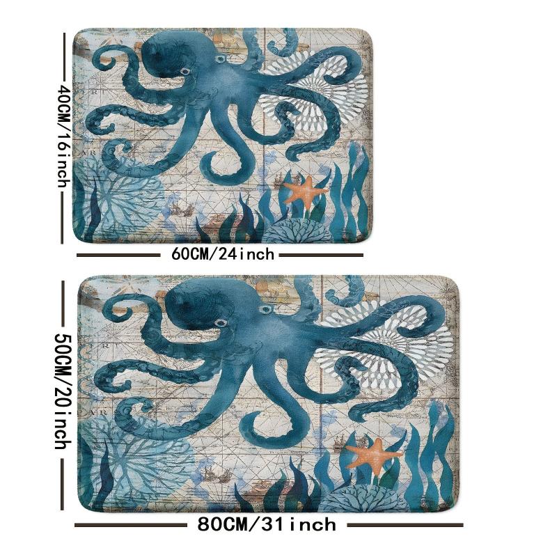 Sea Turtle Pattern Floor Mat Soft Non slip Bath Rug Bath Mat Absorbent Carpet
