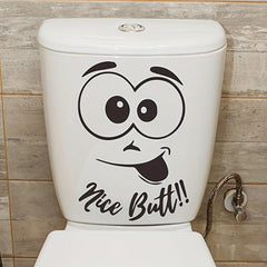 Smile Toilet Cover Sticker Decorative Wall Self adhesive Bathroom Sticker