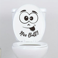 Smile Toilet Cover Sticker Decorative Wall Self adhesive Bathroom Sticker