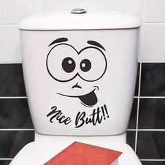 Smile Toilet Cover Sticker Decorative Wall Self adhesive Bathroom Sticker