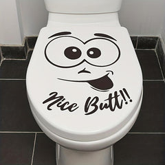 Smile Toilet Cover Sticker Decorative Wall Self adhesive Bathroom Sticker