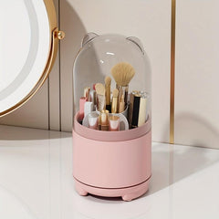 360 Rotating Makeup Brush Storage Box Dust-proof Pen Holder