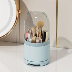 360 Rotating Makeup Brush Storage Box Dust-proof Pen Holder