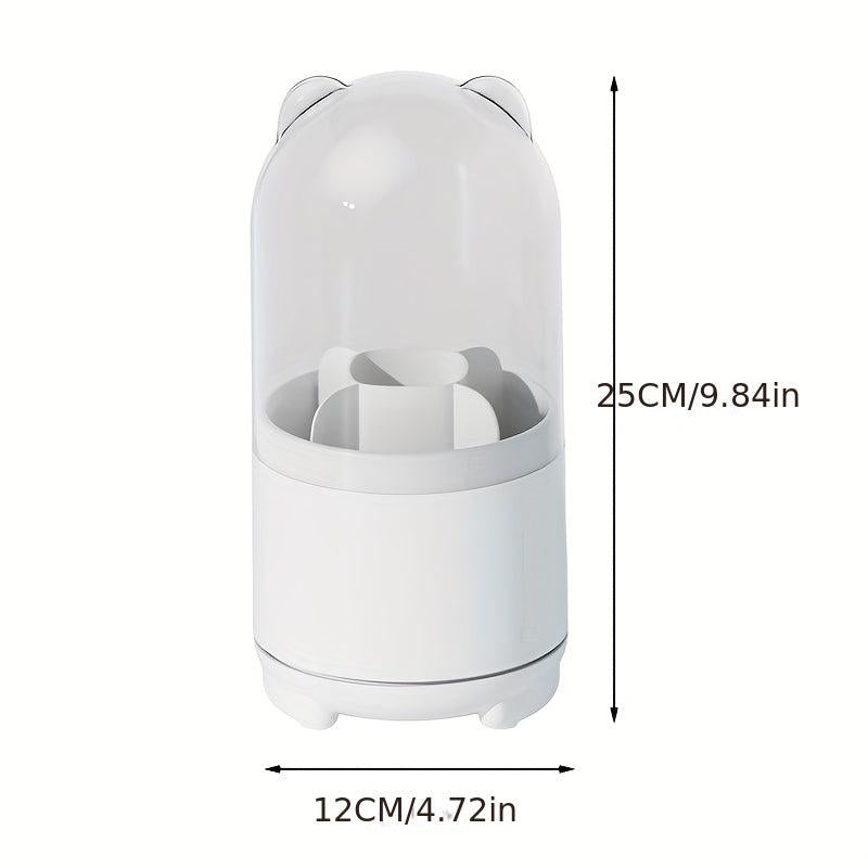 360 Rotating Makeup Brush Storage Box Dust-proof Pen Holder