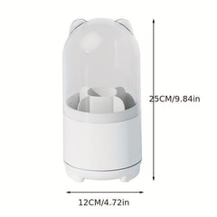 360 Rotating Makeup Brush Storage Box Dust-proof Pen Holder