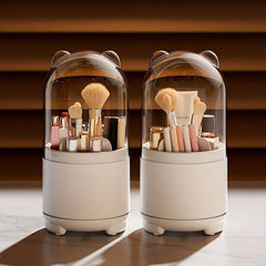 360 Rotating Makeup Brush Storage Box Dust-proof Pen Holder