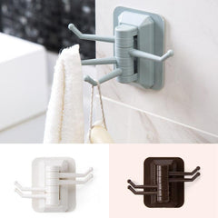 Rotatable Towel Rack Bathroom Towel Hook Adhesive Clothes Hanger