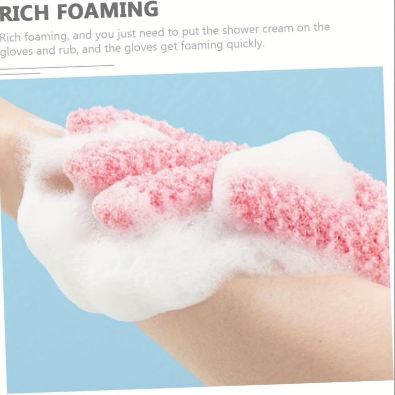 2pcs Exfoliating Bath Gloves for Shower - Deep Body Scrub Shower Scrubber