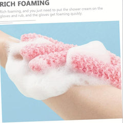 2pcs Exfoliating Bath Gloves for Shower - Deep Body Scrub Shower Scrubber