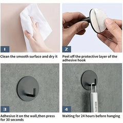2pcs Heavy Duty Adhesive Towel Hook for Bathroom, Coat Hook for Hanging