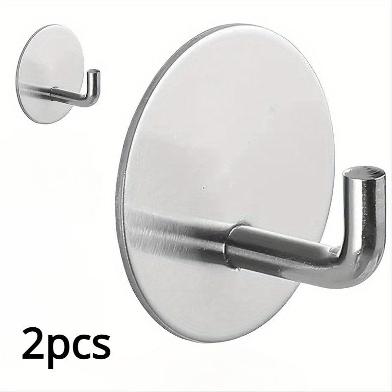 2pcs Heavy Duty Adhesive Towel Hook for Bathroom, Coat Hook for Hanging