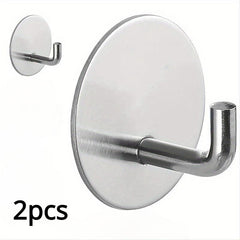 2pcs Heavy Duty Adhesive Towel Hook for Bathroom, Coat Hook for Hanging