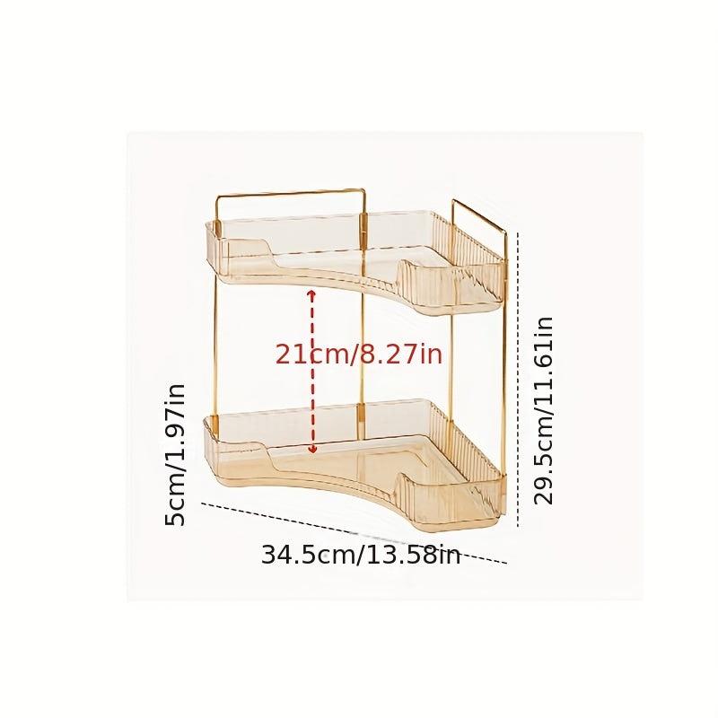 2 Layer Cosmetic Storage Box Large Capacity Storage Rack