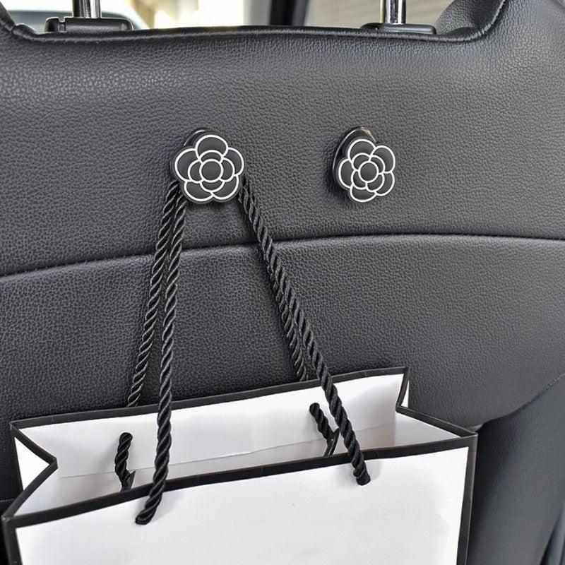 2pcs Camellia Storage Hooks Wall Mounted Household Decoration Hook