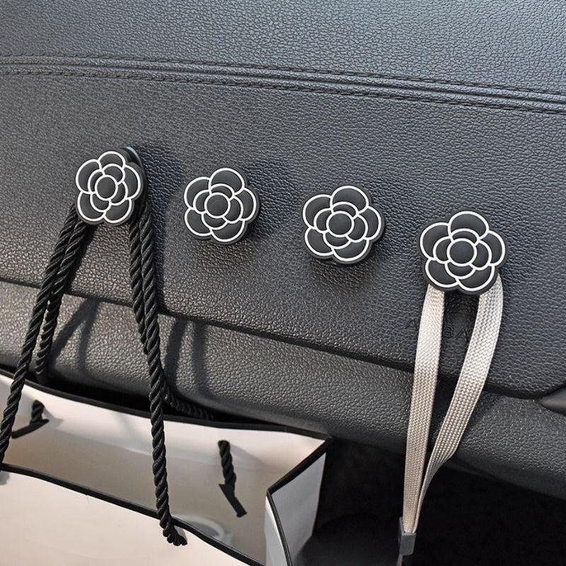 2pcs Camellia Storage Hooks Wall Mounted Household Decoration Hook