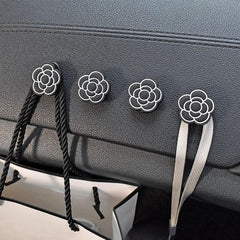 2pcs Camellia Storage Hooks Wall Mounted Household Decoration Hook