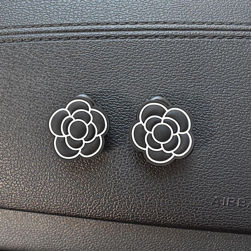 2pcs Camellia Storage Hooks Wall Mounted Household Decoration Hook