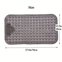 Anti-slip Shower Stall Mat with Drain Holes and Suction Cups