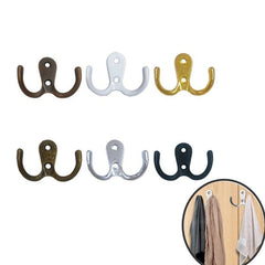 Wall Mounted Metal Coat Rack Towel Hooks Key Holder Clothes Rack