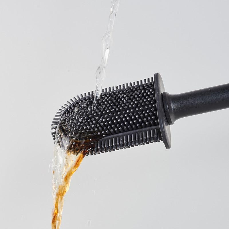 Long Handle Cleaning Brush with Holder Box for Toilet Bathroom