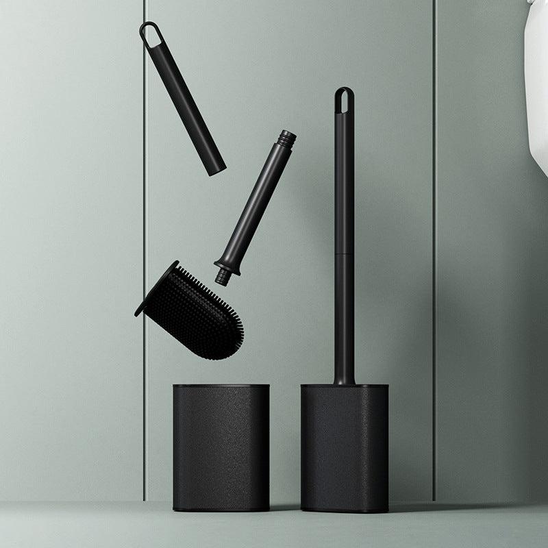 Long Handle Cleaning Brush with Holder Box for Toilet Bathroom