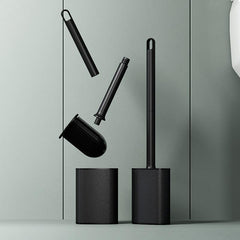 Long Handle Cleaning Brush with Holder Box for Toilet Bathroom