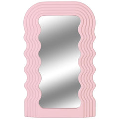 Wave Pattern Irregular Makeup Mirror Wall Mounted Or Tabletop Vanity Mirror