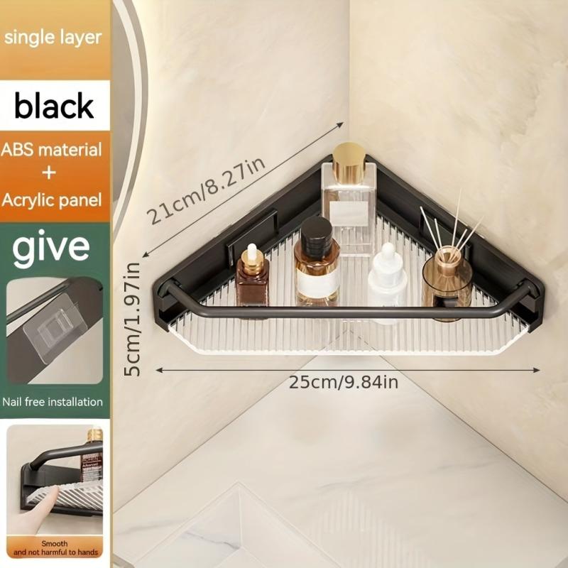 Corner Shower Caddy Triangle Shelf Wall Mounted Bathroom Storage Rack
