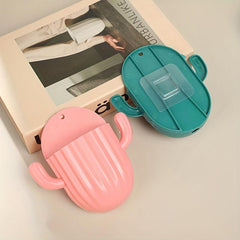 Wall mounted Cactus Storage Box Bathroom Punch Makeup Tool Storage Rack