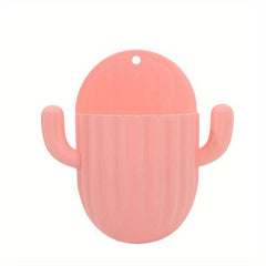 Wall mounted Cactus Storage Box Bathroom Punch Makeup Tool Storage Rack