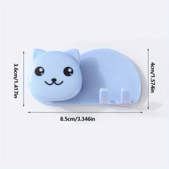 Cat Toothbrush Holder Wall Mounted Toothbrush Toothpaste Rack