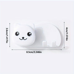 Cat Toothbrush Holder Wall Mounted Toothbrush Toothpaste Rack