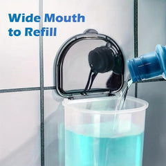 2pcs Wall Mounted Mouthwash Dispenser 21oz - Bathroom Accessory